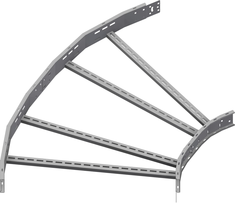 Øglænd System OE100 Flat Elbow 60°, 900 mm, R600, Hot-Dip Galvanised