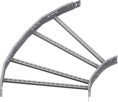 Øglænd System OE100 Flat Elbow 60°, 900 mm, R600, Hot-Dip Galvanised