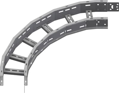 Øglænd System OE100 Flat Elbow 90°, 150 mm, R600, Hot-Dip Galvanised