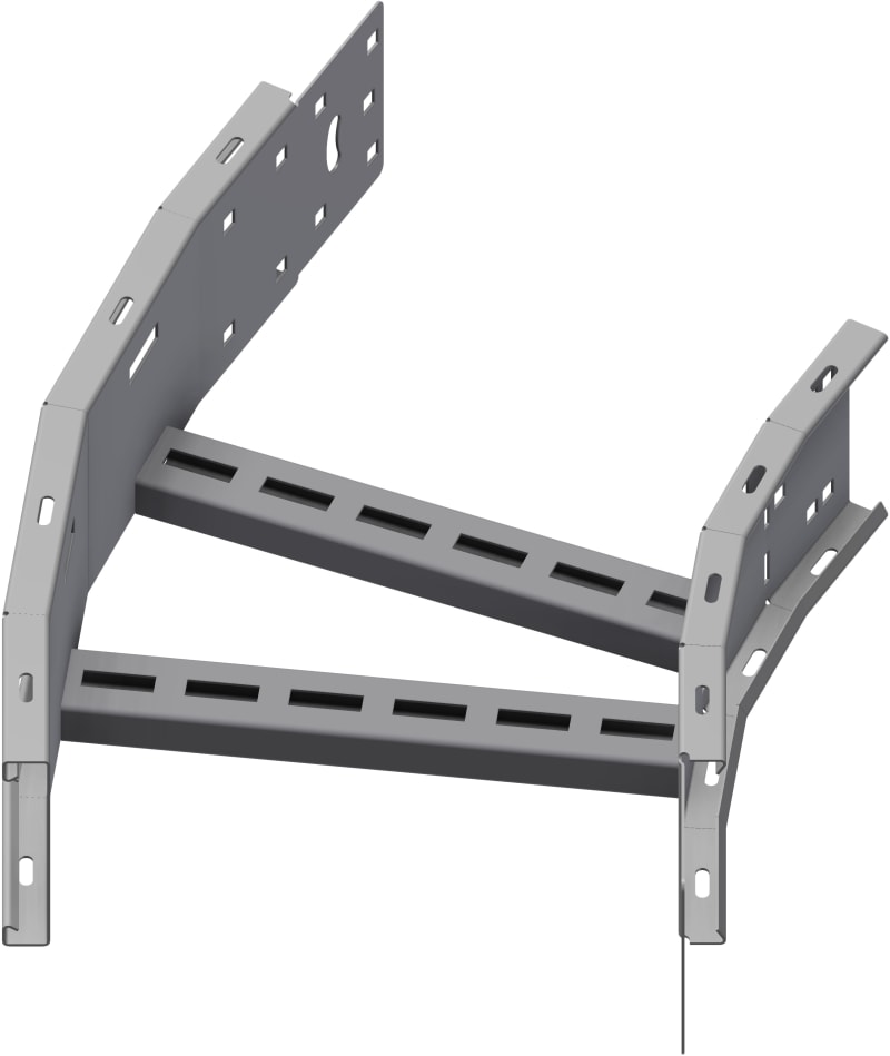 Øglænd System OE125 Flat Elbow 30°, 300 mm, R600, Hot-Dip Galvanised