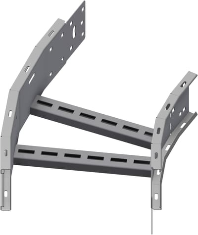 Øglænd System OE125 Flat Elbow 30°, 300 mm, R600, Hot-Dip Galvanised