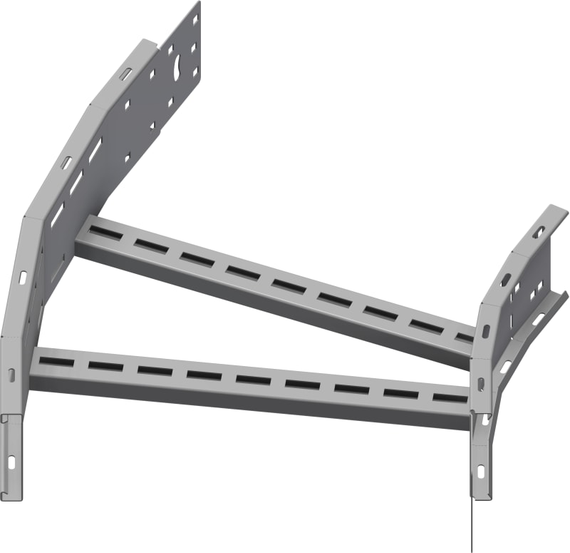 Øglænd System OE125 Flat Elbow 30°, 450 mm, R600, Hot-Dip Galvanised