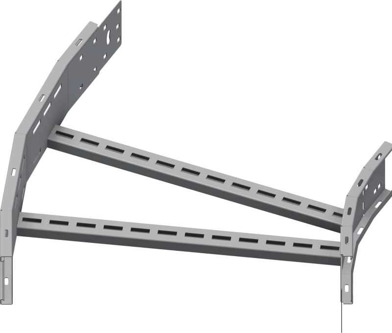 Øglænd System OE125 Flat Elbow 30°, 600 mm, R600, Hot-Dip Galvanised