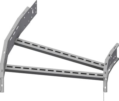 Øglænd System OE125 Flat Elbow 30°, 600 mm, R600, Hot-Dip Galvanised