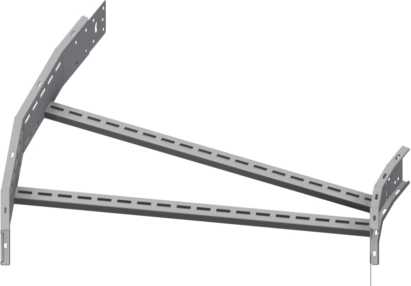 Øglænd System OE125 Flat Elbow 30°, 900 mm, R600, Hot-Dip Galvanised