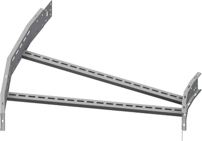 Øglænd System OE125 Flat Elbow 30°, 900 mm, R600, Hot-Dip Galvanised