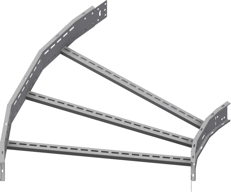 Øglænd System OE125 Flat Elbow 45°, 900 mm, R600, Hot-Dip Galvanised