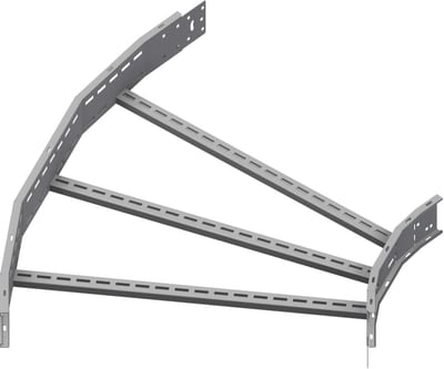 Øglænd System OE125 Flat Elbow 45°, 900 mm, R600, Hot-Dip Galvanised