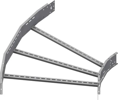 Øglænd System OE150 Flat Elbow 45°, 900 mm, R600, Hot-Dip Galvanised