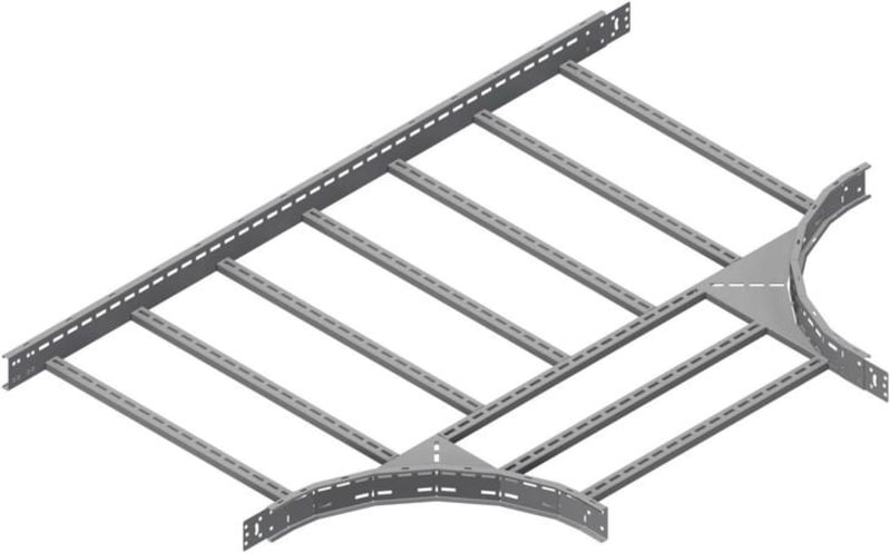 Øglænd System OE100 Tee, 900/900 mm, R600, Stainless Steel