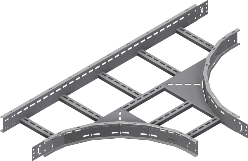 Øglænd System OE100 Tee, 300/300 mm, R600, Hot-Dip Galvanised