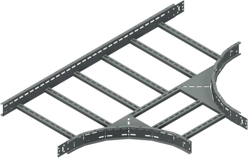 Øglænd System OE100 Tee, 600/450 mm, R600, Hot-Dip Galvanised