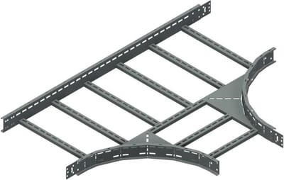 Øglænd System OE100 Tee, 600/450 mm, R600, Hot-Dip Galvanised
