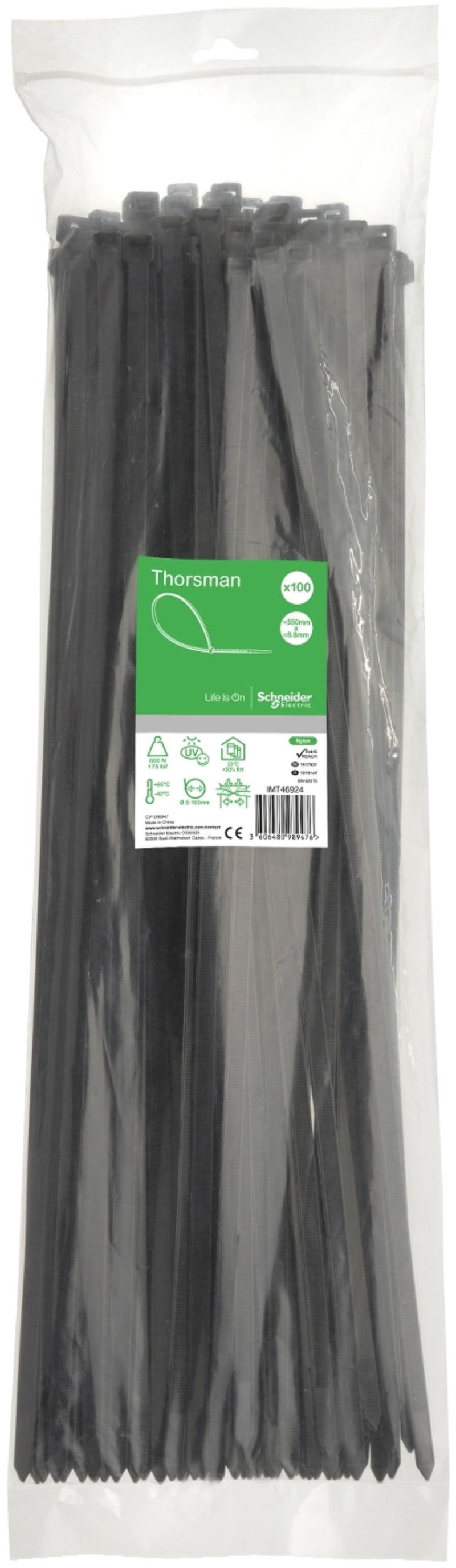 Schneider Electric Thorsman - cable tie - black - 8.8 x 550 mm IMT46924