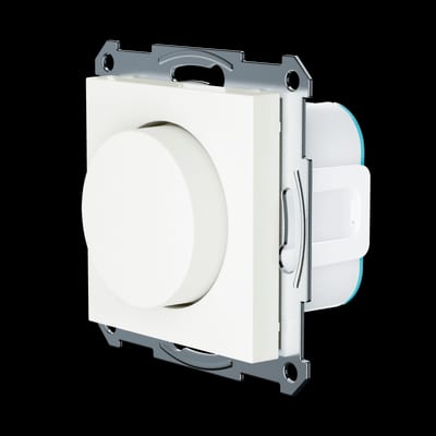 Rotary dimmer AW, white,1-2POL,300VA,BT,mesh