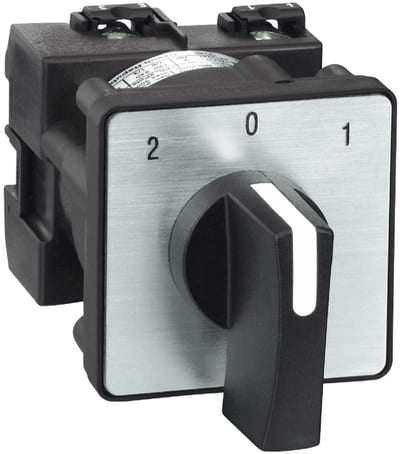 Schneider Electric Harmony K1, K2, Cam changeover switch, 1 pole, with off position, 45° switching angle, 12 A, multi-fixing K1B001ULH