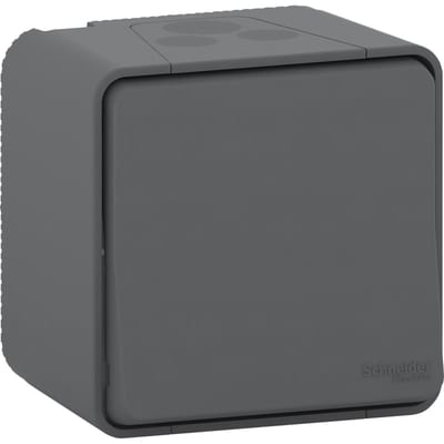 Schneider Electric Mureva Styl Surface Switch, 1-Pole 2-Way, 10 AX, IP55, Anthracite