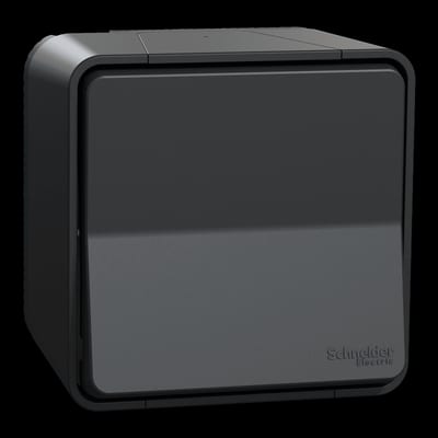 Schneider Electric Push-button, Mureva Styl, 10A, 250V, IP55, anthracite MUR35026