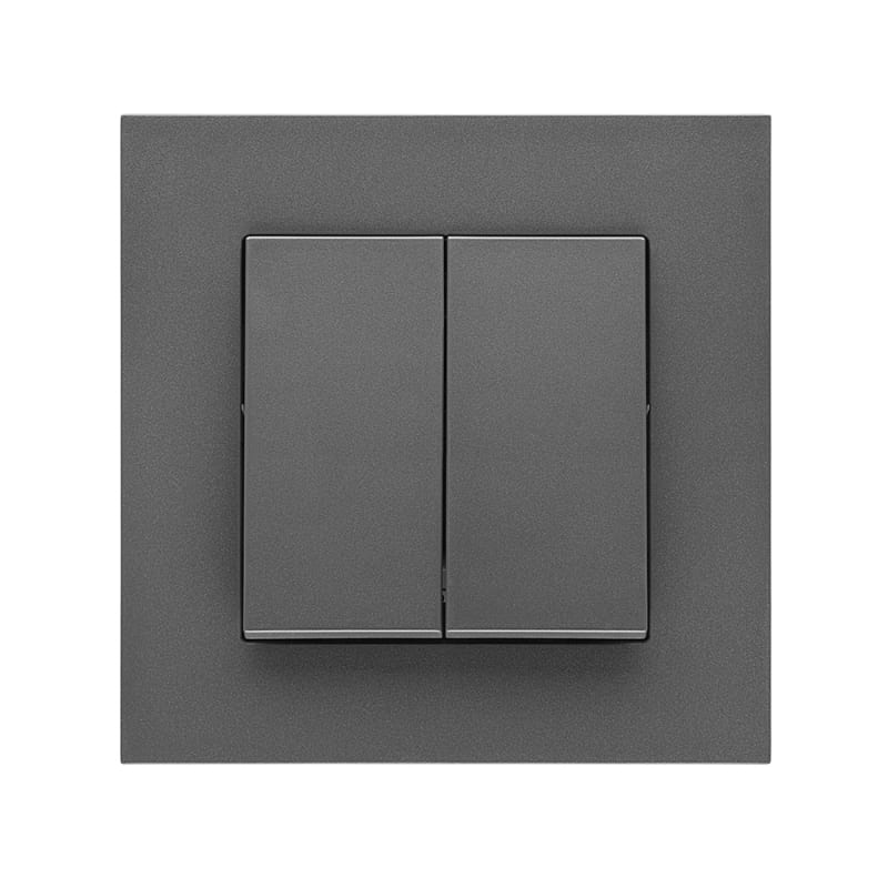 Switch 16 A, Two-Way (16/5), Screw Terminals, S55, Matt Grey (1406532)