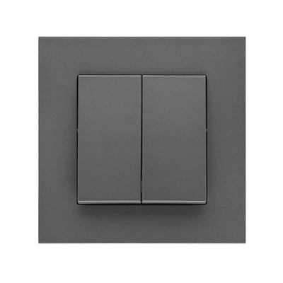 Switch 16 A, Two-Way (16/5), Screw Terminals, S55, Matt Grey