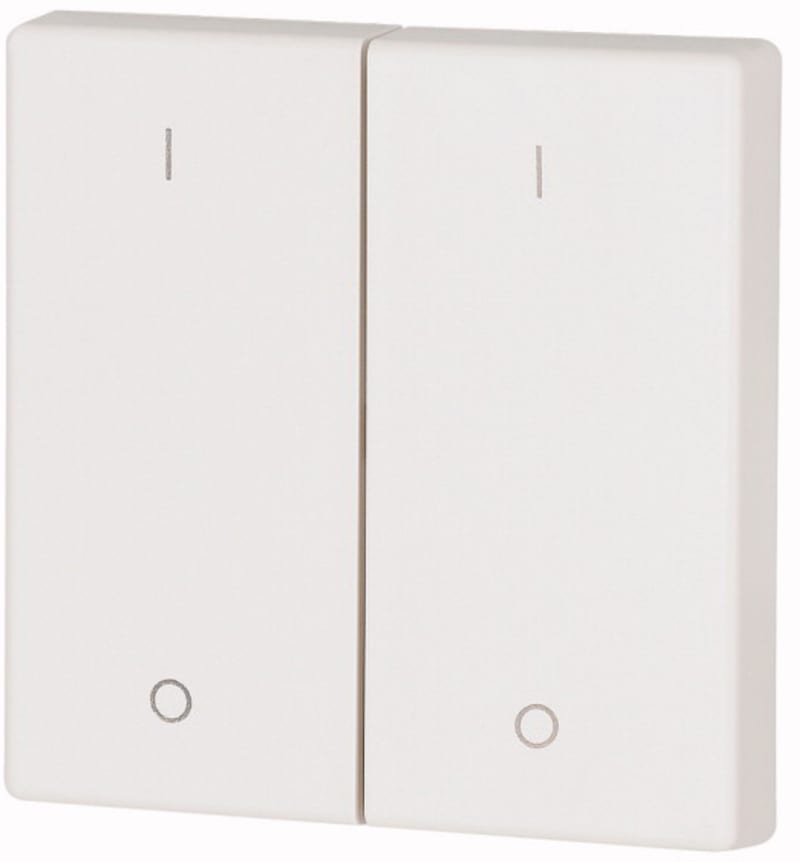 Eaton CWIZ-02/48 Push-Button Rocker Double, Signal White, 1/0