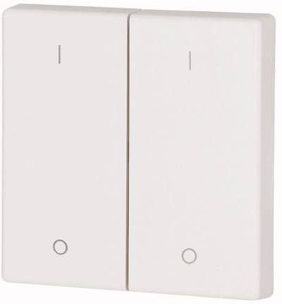 Eaton CWIZ-02/48 Push-Button Rocker Double, Signal White, 1/0