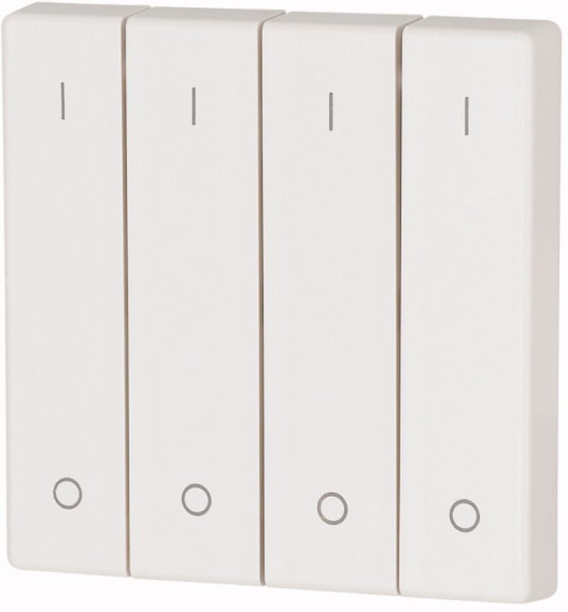 Eaton CWIZ-04/48 Rocker 4-Gang Signal White 1/0 Marked, 55x55 mm Glossy