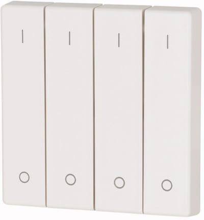 Eaton CWIZ-04/48 Rocker 4-Gang Signal White 1/0 Marked, 55x55 mm Glossy