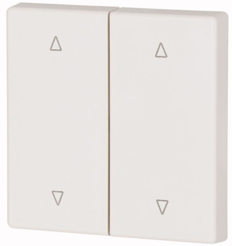 Eaton CWIZ-02/58 xComfort Two-Hallway Rocker 55 x 55 mm, Signal White Glossy, Arrows