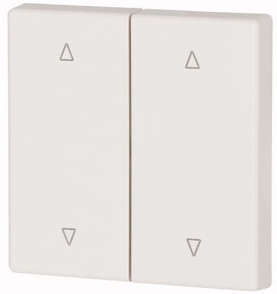 Eaton CWIZ-02/58 xComfort Two-Hallway Rocker 55 x 55 mm, Signal White Glossy, Arrows