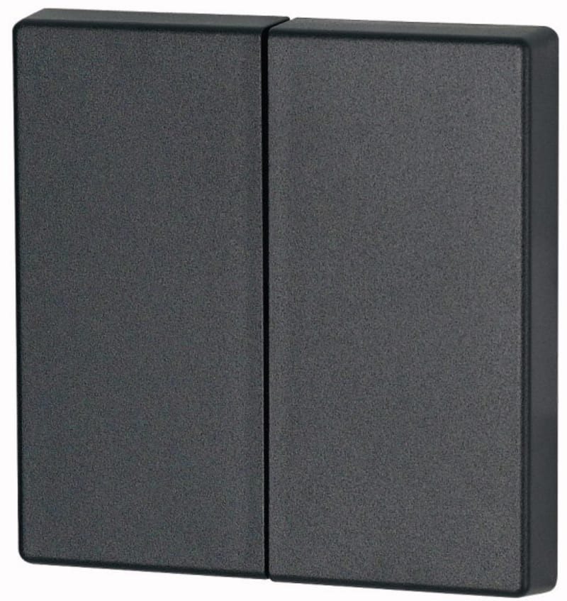 Eaton two-part pushbutton rocker, matte black, 55 x 55 mm (195243)