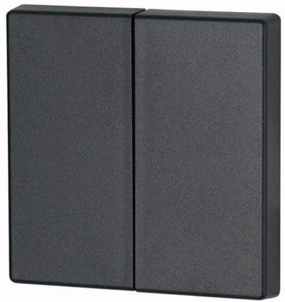 Eaton two-part pushbutton rocker, matte black, 55 x 55 mm