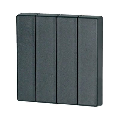 Eaton 4-Gang Push-Button Rocker Matte Black 55x55 mm