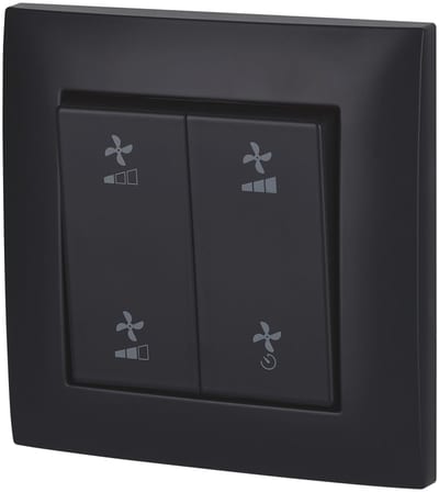 Matt black double, fan symbol
