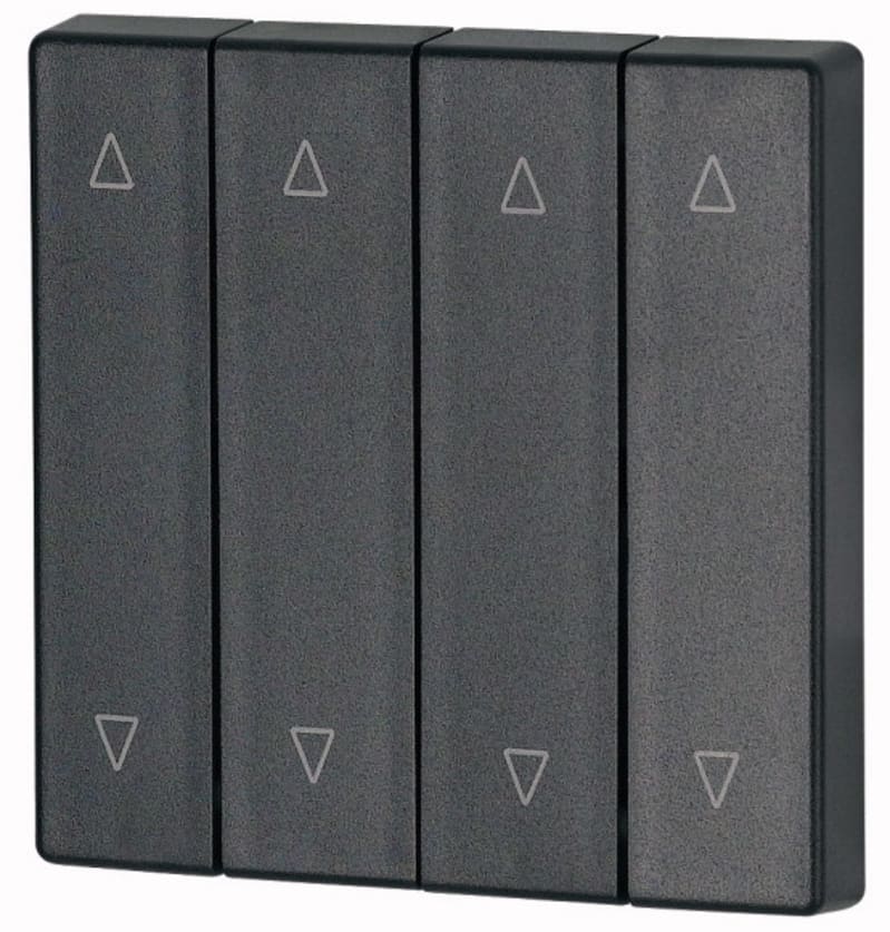Eaton 4-gang rocker matt black 55x55 mm up/down (CWIZ-04/29)