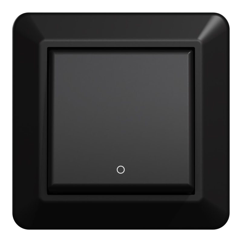 Switch 2 Pole Flush RS Black (EKO40001)
