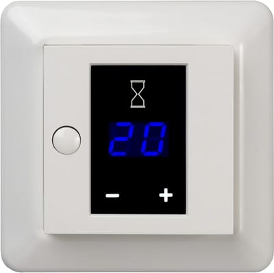 RS16 Display Time Switch 16A POLAR WHITE