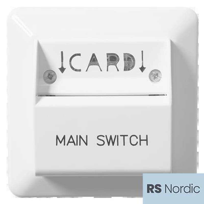 RS Nordic Key-Card Switch, 1/2/6-in, 16 A, White (EKO30116)