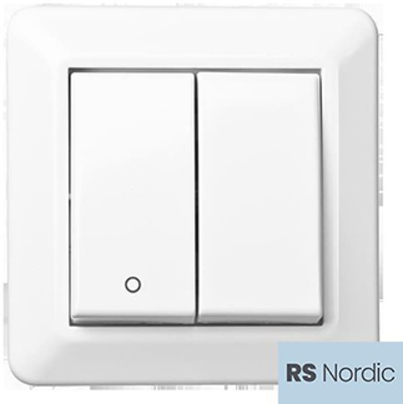 Switch 2+1 Pole Push-In Flush RS PURE WHITE (EKO30110)