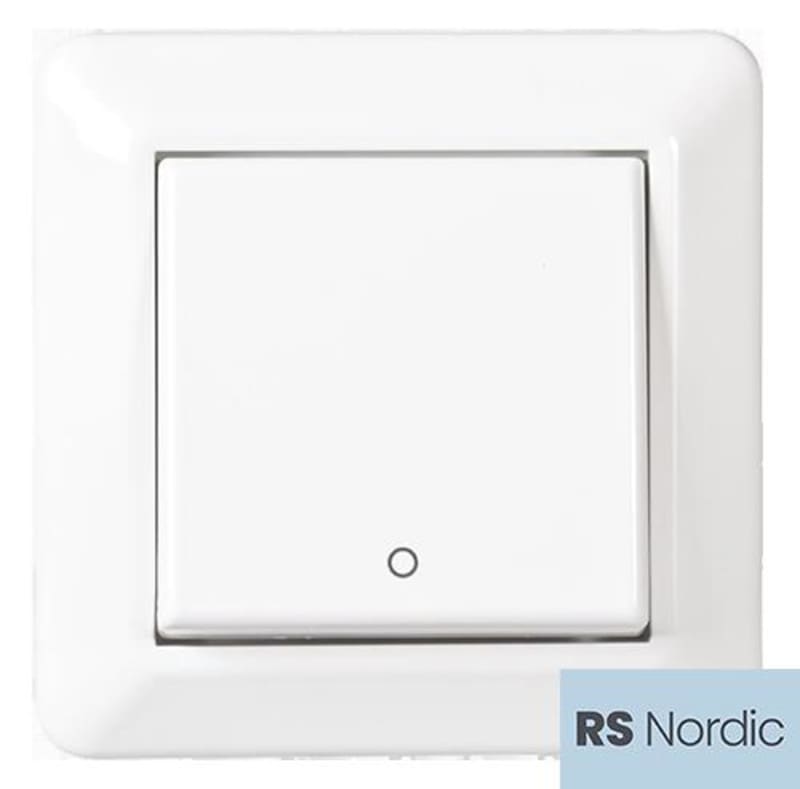 Switch 2 Pole Push-In Flush RS PURE WHITE (EKO07349)