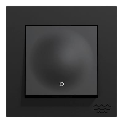 Switch 2 Pole Flush Plus HP Black