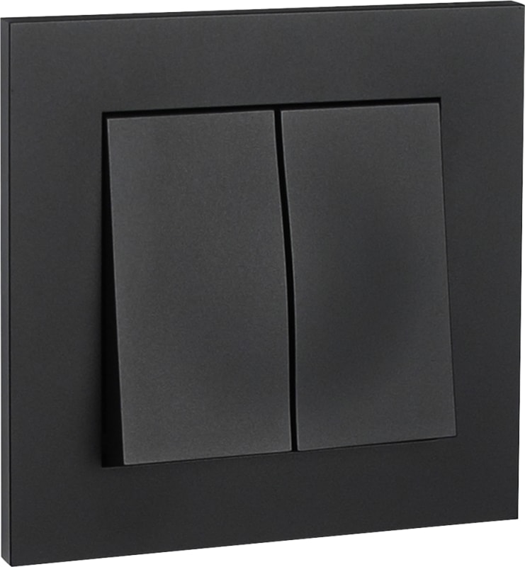 PLUS Switch Recessed 5 Black (EKO03750)