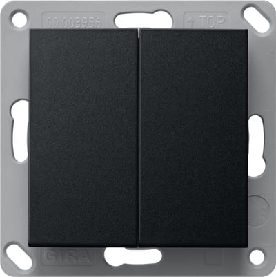 Wall Transmitter Bluetooth, Double, System 55, Black Matt