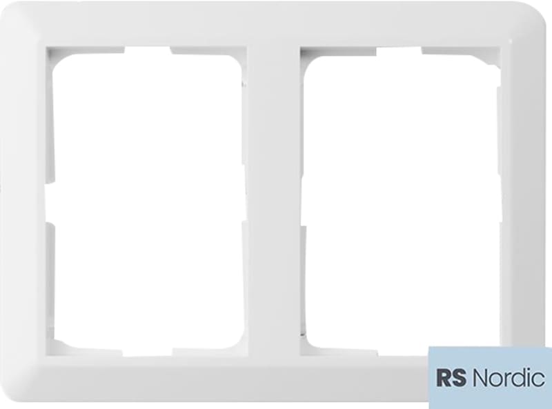 2-Hole Double Socket Frame RS PURE WHITE (EKO30182)