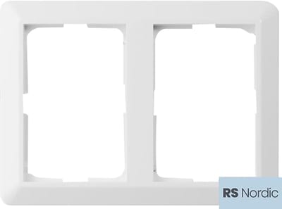 2-Hole Double Socket Frame RS PURE WHITE