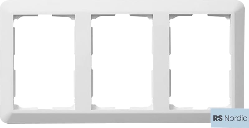 3-Hole Double Socket Frame RS PURE WHITE (EKO30183)