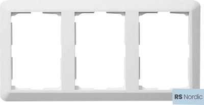 3-Hole Double Socket Frame RS PURE WHITE