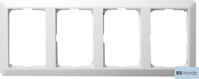 4-Hole Double Socket Frame RS PURE WHITE (EKO30184)
