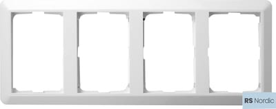 4-Hole Double Socket Frame RS PURE WHITE