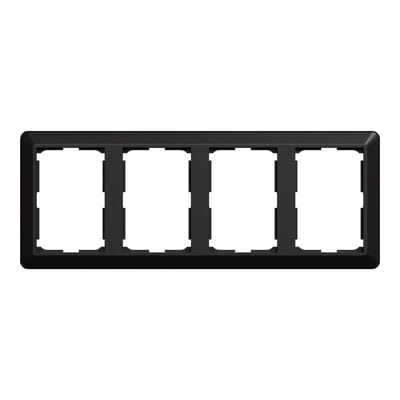 4-Hole Double Socket Frame RS Black